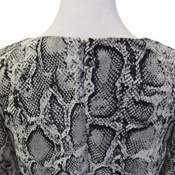 Aqua Python Print Front Ruched Mini Dress Size Small - Picture 4 of 7